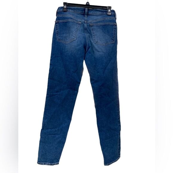 No label faded denim pockets zipper button inseam length 27 inches stretch - Picture 1 of 5